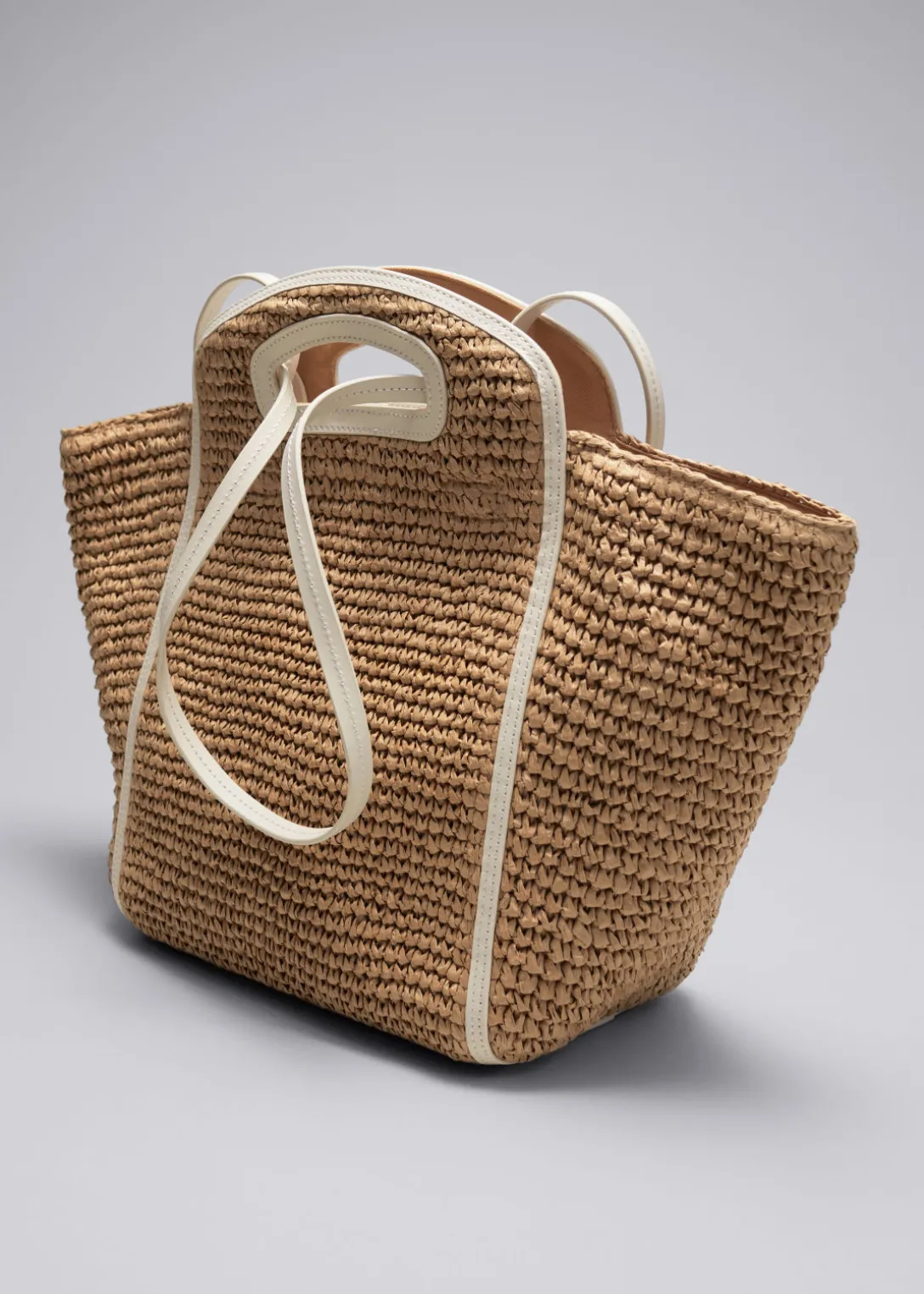 Best & Other Stories Large Straw Tote Beige