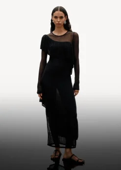 Clearance & Other Stories Layered Knit Midi Dress Black
