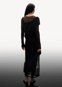 Clearance & Other Stories Layered Knit Midi Dress Black