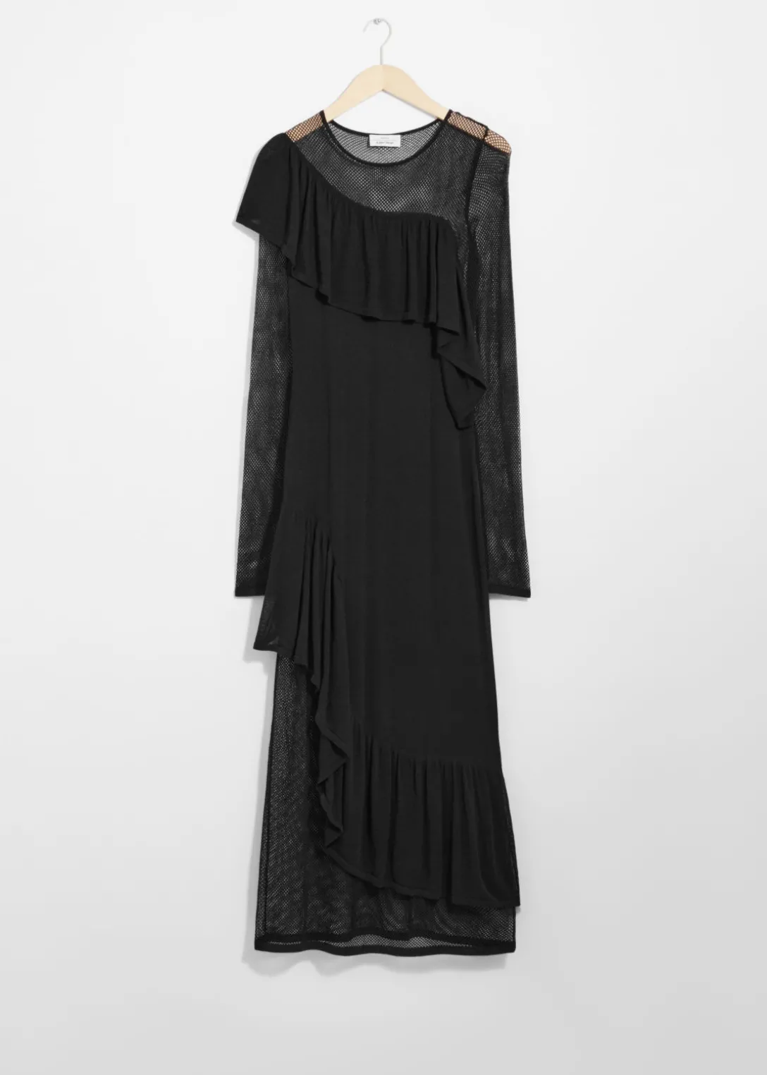 Clearance & Other Stories Layered Knit Midi Dress Black