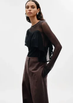 Store & Other Stories Layered Knit Top Black