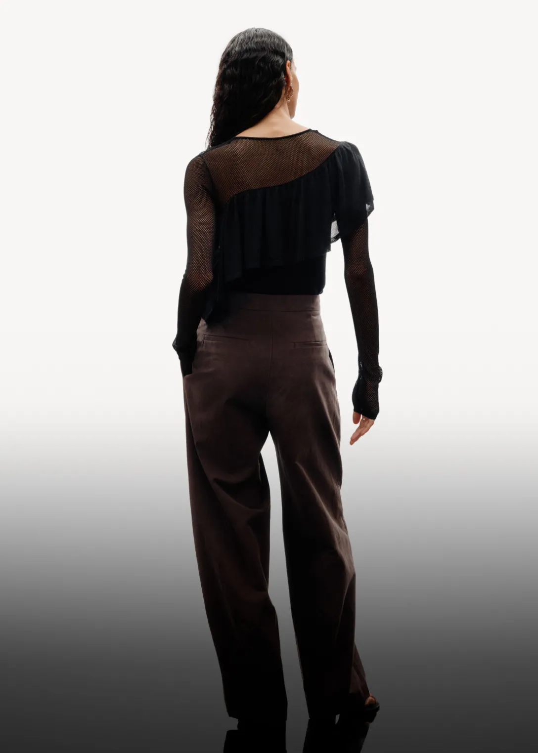 Store & Other Stories Layered Knit Top Black