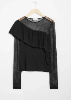 Store & Other Stories Layered Knit Top Black