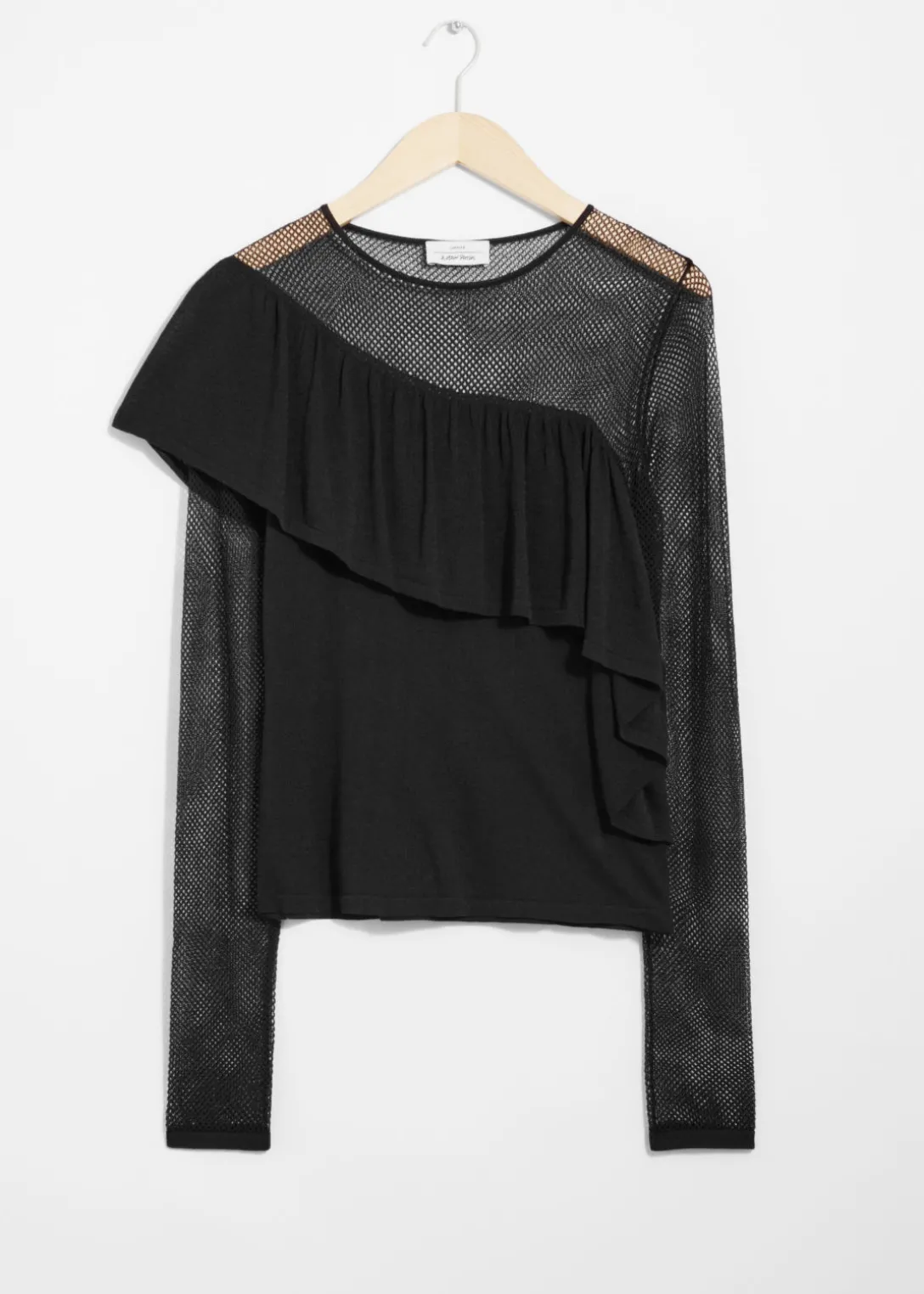 Store & Other Stories Layered Knit Top Black