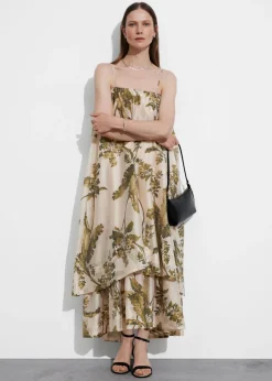 Shop & Other Stories Layered Strappy Midi Dress Floral Print