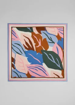 Flash Sale & Other Stories Leaf-Print Scarf Pink