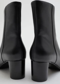 Store & Other Stories Leather Ankle Boots Black