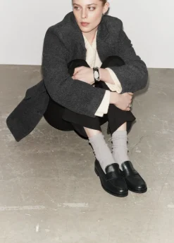 Store & Other Stories Leather Penny Loafers Black