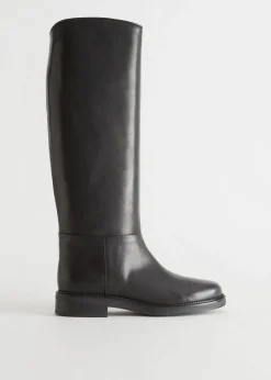 Discount & Other Stories Leather Riding Boots