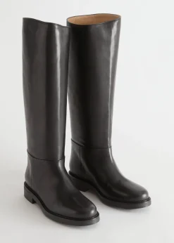 Discount & Other Stories Leather Riding Boots