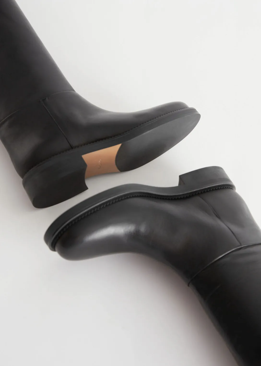 Discount & Other Stories Leather Riding Boots