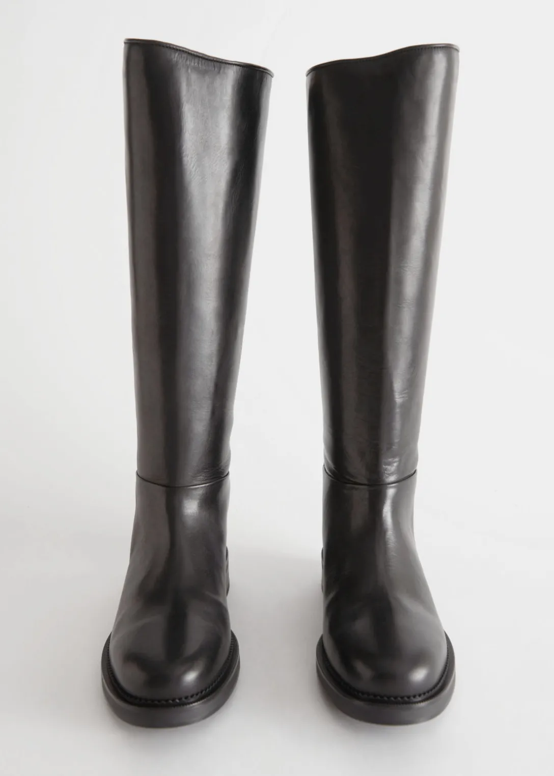 Discount & Other Stories Leather Riding Boots