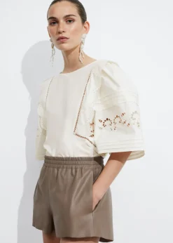 Cheap & Other Stories Leather Shorts Mole