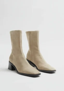 Outlet & Other Stories Leather Sock Boots