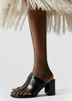 Flash Sale & Other Stories Leather Toe-Thong Mules Black