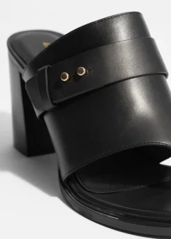 Flash Sale & Other Stories Leather Toe-Thong Mules Black