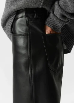 Flash Sale & Other Stories Leather Trousers Black
