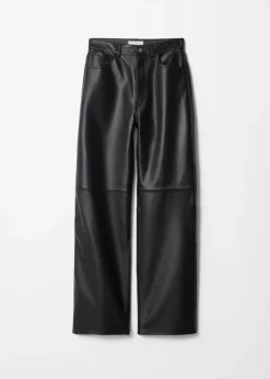 Flash Sale & Other Stories Leather Trousers Black