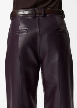 Hot & Other Stories Leather Trousers Dark Purple