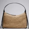 Best & Other Stories Leather-Detailed Straw Bag Beige