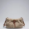 Shop & Other Stories Leather-Trimmed Pile Bag Beige