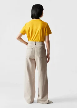Discount & Other Stories Lemon Embroidery T-Shirt Yellow