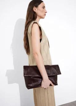 Hot & Other Stories Linen-Blend Blazer Vest Beige Pinstripe