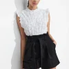 Outlet & Other Stories Linen-Blend Paperbag Shorts Black