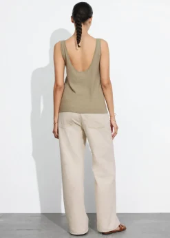Best Sale & Other Stories Linen-Blend Tank Top Beige