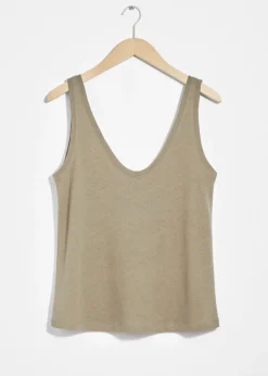 Best Sale & Other Stories Linen-Blend Tank Top Beige