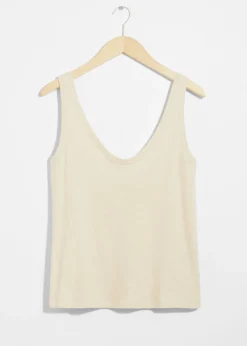 Best Sale & Other Stories Linen-Blend Tank Top Beige