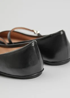 Clearance & Other Stories Mary Jane Leather Ballerina Flats