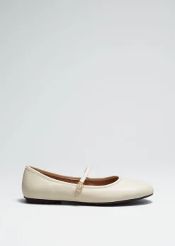 Clearance & Other Stories Mary Jane Leather Ballerina Flats