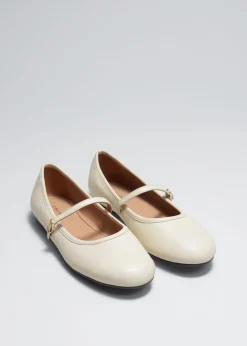 Clearance & Other Stories Mary Jane Leather Ballerina Flats