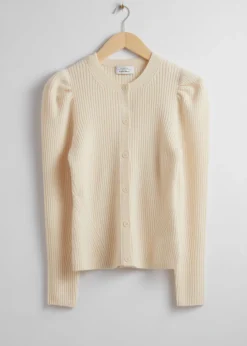 Online & Other Stories Merino Puff Sleeve Cardigan