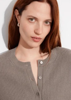 Online & Other Stories Merino Rib-Knit Cardigan