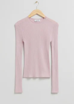 Best & Other Stories Merino Wool Ribbed Top