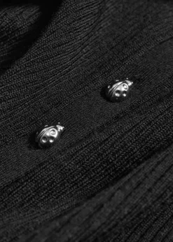 Sale & Other Stories Merino-Blend Ladybug Cardigan Black