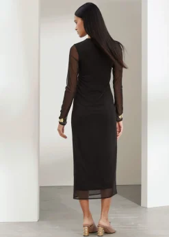 Flash Sale & Other Stories Mesh Midi Dress Black