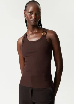 Hot & Other Stories Metal-Buckle Tank Top