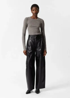 Discount & Other Stories Metallic Leather Trousers