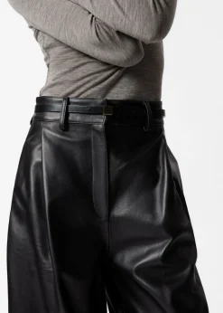 Discount & Other Stories Metallic Leather Trousers