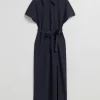 Online & Other Stories Mid-Length Polo Dress Dark Blue