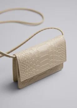 Clearance & Other Stories Mini Leather Pouch Vanilla