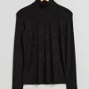 Store & Other Stories Mock Neck Jacquard Top