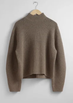 Online & Other Stories Mock Neck Merino Sweater