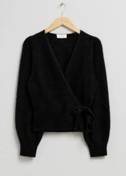 Store & Other Stories Mohair-Blend Knitted Wrap Cardigan
