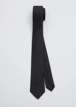 Discount & Other Stories Mulberry Blend Silk Tie Black