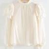 Flash Sale & Other Stories Mulberry Silk Layered Frilled Shirt