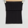 Online & Other Stories Off-The-Shoulder Knitted Tube Top Black
